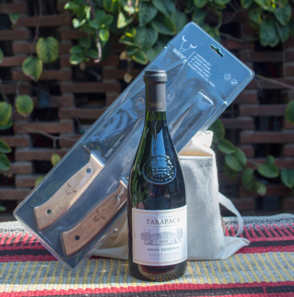Set de Cuchillo Parrillero + Vino Gran Reserva