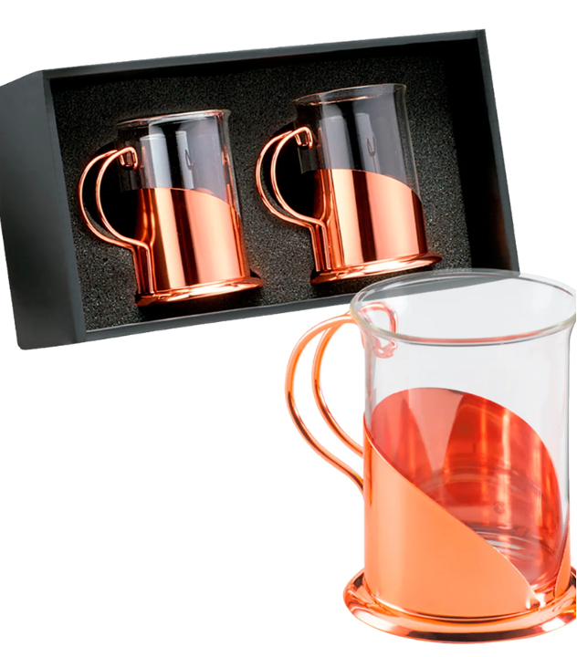Set 2 Tazas Café encobrizadas